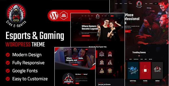 CROX | Esports & Gaming WordPress Theme